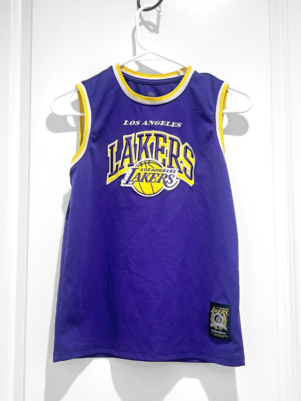 Los Angeles LA Lakers Kids boys Jersey Youth Size 14-16 NBA Basketball Purple